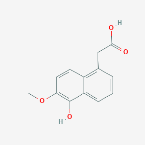 molecular formula C13H12O4 B11875508 2-(5-Hydroxy-6-methoxynaphthalen-1-yl)acetic acid 