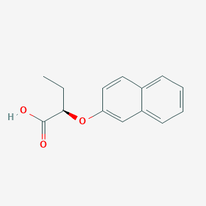 molecular formula C14H14O3 B11875554 Butanoic acid, 2-(2-naphthalenyloxy)-, (R)- CAS No. 7668-55-5