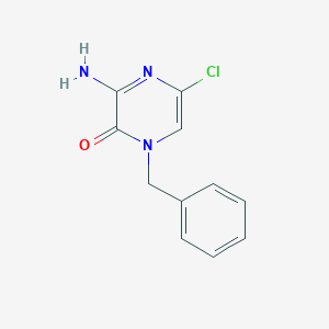 molecular formula C11H10ClN3O B11875556 3-Amino-1-benzyl-5-chloropyrazin-2(1H)-one 