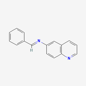 molecular formula C16H12N2 B11875629 N-Benzylidenequinolin-6-amine CAS No. 84922-27-0