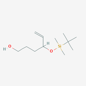 molecular formula C12H26O2Si B11875695 5-Hexen-1-ol, 4-[[(1,1-dimethylethyl)dimethylsilyl]oxy]- CAS No. 849208-79-3