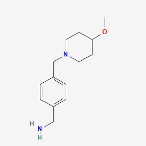 molecular formula C14H22N2O B11875707 (4-((4-Methoxypiperidin-1-yl)methyl)phenyl)methanamine CAS No. 1096884-26-2