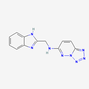 molecular formula C12H10N8 B1187571 N-(1H-benzimidazol-2-ylmethyl)tetraazolo[1,5-b]pyridazin-6-amine 