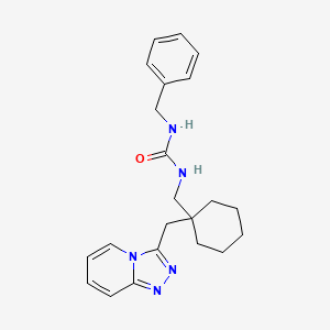 1-Benzyl-3-{[1-([1,2,4]triazolo[4,3-a]pyridin-3-ylmethyl)cyclohexyl]methyl}urea