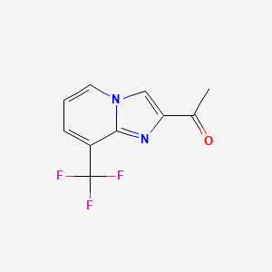 molecular formula C10H7F3N2O B11875792 1-(8-(Trifluoromethyl)imidazo[1,2-a]pyridin-2-yl)ethanone 