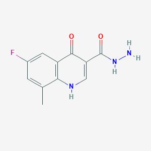 6-Fluoro-4-hydroxy-8-methylquinoline-3-carbohydrazide