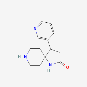 molecular formula C13H17N3O B11875803 4-(Pyridin-3-yl)-1,8-diazaspiro[4.5]decan-2-one 