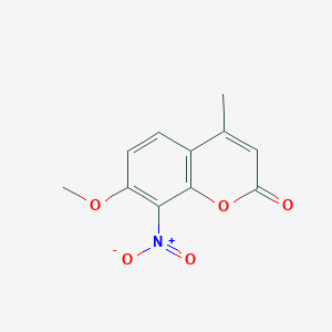 molecular formula C11H9NO5 B11875836 7-Methoxy-4-methyl-8-nitro-2h-chromen-2-one CAS No. 66611-99-2