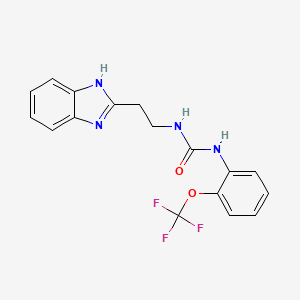 molecular formula C17H15F3N4O2 B1187588 N-[2-(1H-benzimidazol-2-yl)ethyl]-N'-[2-(trifluoromethoxy)phenyl]urea 