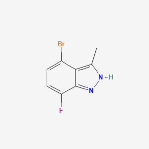 molecular formula C8H6BrFN2 B11875906 4-Bromo-7-fluoro-3-methyl-1H-indazole 