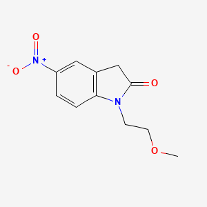 molecular formula C11H12N2O4 B11875926 1-(2-Methoxyethyl)-5-nitroindolin-2-one 