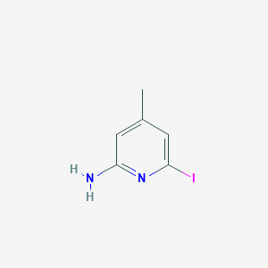 molecular formula C6H7IN2 B11875935 6-Iodo-4-methylpyridin-2-amine 