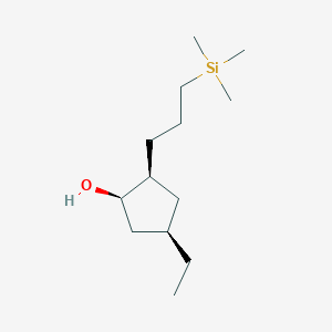 molecular formula C13H28OSi B11875969 (1R,2S,4R)-4-Ethyl-2-(3-(trimethylsilyl)propyl)cyclopentanol 