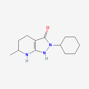 molecular formula C13H21N3O B11876004 2-Cyclohexyl-6-methyl-4,5,6,7-tetrahydro-2H-pyrazolo[3,4-b]pyridin-3-ol 