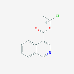 molecular formula C12H10ClNO2 B11876025 1-Chloroethyl isoquinoline-4-carboxylate 