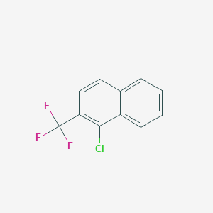 molecular formula C11H6ClF3 B11876082 1-Chloro-2-(trifluoromethyl)naphthalene 