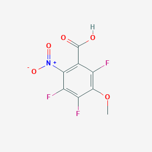 molecular formula C8H4F3NO5 B118761 2,4,5-三氟-3-甲氧基-6-硝基苯甲酸 CAS No. 149707-41-5