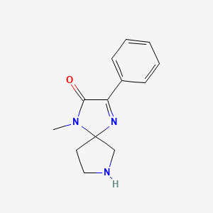 molecular formula C13H15N3O B11876134 1-Methyl-3-phenyl-1,4,7-triazaspiro[4.4]non-3-en-2-one 