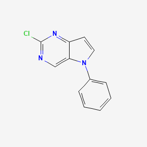 molecular formula C12H8ClN3 B11876178 2-Chloro-5-phenyl-5H-pyrrolo[3,2-d]pyrimidine 