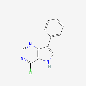 molecular formula C12H8ClN3 B11876198 4-chloro-7-phenyl-5H-pyrrolo[3,2-d]pyrimidine 