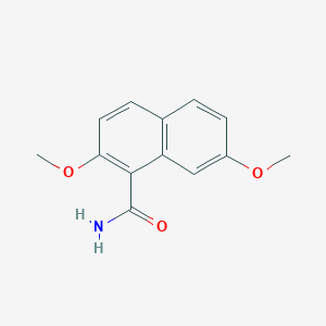 molecular formula C13H13NO3 B11876212 2,7-Dimethoxy-1-naphthamide 