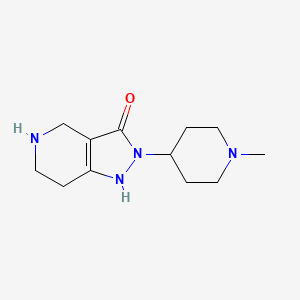 molecular formula C12H20N4O B11876253 2-(1-Methylpiperidin-4-yl)-4,5,6,7-tetrahydro-2H-pyrazolo[4,3-c]pyridin-3-ol 