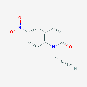 molecular formula C12H8N2O3 B11876286 6-Nitro-1-(prop-2-yn-1-yl)quinolin-2(1H)-one 