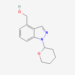 molecular formula C13H16N2O2 B11876298 (1-(Tetrahydro-2H-pyran-2-yl)-1H-indazol-4-yl)methanol 