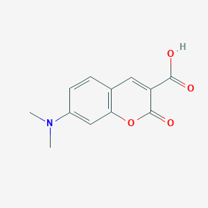 molecular formula C12H11NO4 B11876326 7-(Dimethylamino)-2-oxo-2H-chromene-3-carboxylic acid CAS No. 122607-15-2