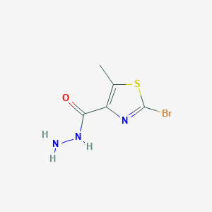 molecular formula C5H6BrN3OS B11876337 2-Bromo-5-methylthiazole-4-carbohydrazide 