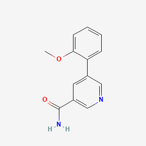 molecular formula C13H12N2O2 B11876349 5-(2-Methoxyphenyl)nicotinamide CAS No. 1356110-76-3