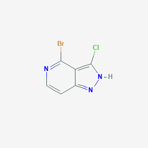 molecular formula C6H3BrClN3 B11876371 4-Bromo-3-chloro-1H-pyrazolo[4,3-c]pyridine 