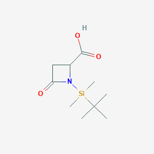 molecular formula C10H19NO3Si B11876396 1-(Tert-butyldimethylsilyl)-4-oxoazetidine-2-carboxylic acid 