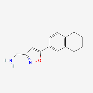 (5-(5,6,7,8-Tetrahydronaphthalen-2-yl)isoxazol-3-yl)methanamine