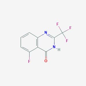 molecular formula C9H4F4N2O B11876417 5-Fluoro-2-(trifluoromethyl)quinazolin-4(1H)-one 