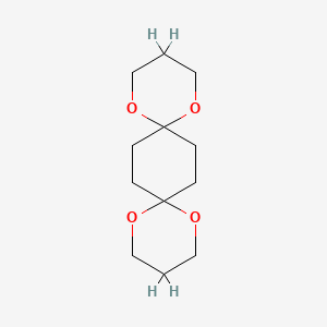 molecular formula C12H20O4 B11876452 1,4-Cyclohexanedione bis(1,3-propylene ketal) CAS No. 28647-19-0