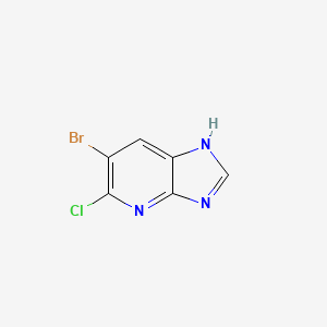 molecular formula C6H3BrClN3 B11876468 6-bromo-5-chloro-1H-imidazo[4,5-b]pyridine 