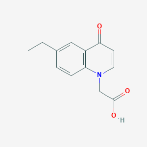 molecular formula C13H13NO3 B11876484 2-(6-Ethyl-4-oxoquinolin-1(4H)-yl)acetic acid 