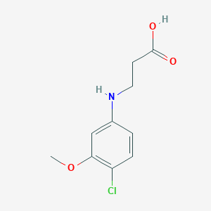 molecular formula C10H12ClNO3 B11876517 3-((4-Chloro-3-methoxyphenyl)amino)propanoic acid 