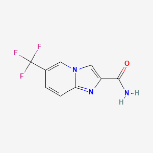 molecular formula C9H6F3N3O B11876569 6-(Trifluoromethyl)imidazo[1,2-a]pyridine-2-carboxamide CAS No. 1956382-35-6