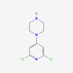 molecular formula C9H11Cl2N3 B11876610 1-(2,6-Dichloropyridin-4-yl)piperazine CAS No. 796856-41-2