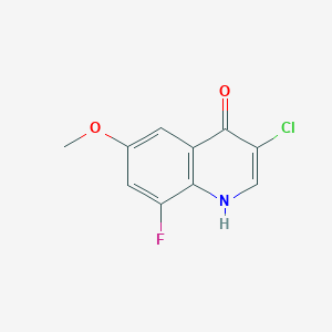 molecular formula C10H7ClFNO2 B11876691 3-Chloro-8-fluoro-6-methoxyquinolin-4(1H)-one 