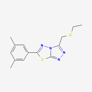 molecular formula C14H16N4S2 B1187670 6-(3,5-Dimethylphenyl)-3-[(ethylsulfanyl)methyl][1,2,4]triazolo[3,4-b][1,3,4]thiadiazole 