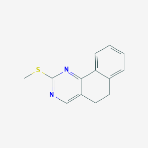 molecular formula C13H12N2S B11876702 2-(Methylthio)-5,6-dihydrobenzo[h]quinazoline 