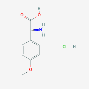 molecular formula C10H14ClNO3 B11876739 (R)-2-Amino-2-(4-methoxyphenyl)propanoic acid hydrochloride CAS No. 871842-90-9