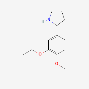 molecular formula C14H21NO2 B11876775 2-(3,4-Diethoxyphenyl)pyrrolidine 