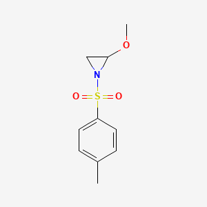 molecular formula C10H13NO3S B11876789 2-Methoxy-1-(4-methylbenzene-1-sulfonyl)aziridine CAS No. 52180-32-2