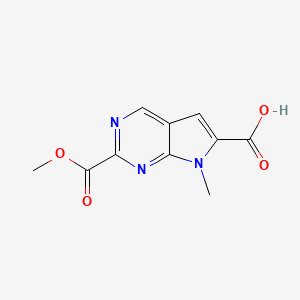 2-(Methoxycarbonyl)-7-methyl-7H-pyrrolo[2,3-d]pyrimidine-6-carboxylic acid