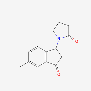 1-(5-Methyl-3-oxo-2,3-dihydro-1H-inden-1-yl)pyrrolidin-2-one