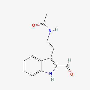 molecular formula C13H14N2O2 B11876862 N-(2-(2-Formyl-1H-indol-3-yl)ethyl)acetamide CAS No. 113247-39-5